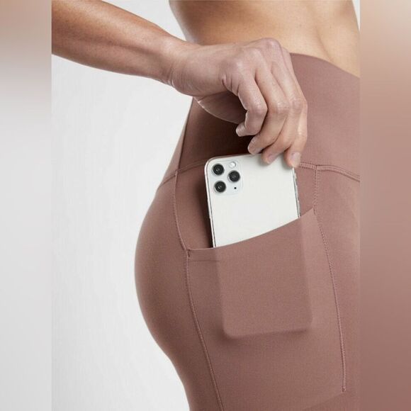 Athleta Salutation Legging Size XS Stash Pocket II Hearth Rose 7/8 Gym Active - Picture 11 of 11